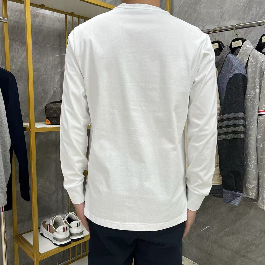 2025SS  vertical striped long-sleeved T-shirt THOM TREND