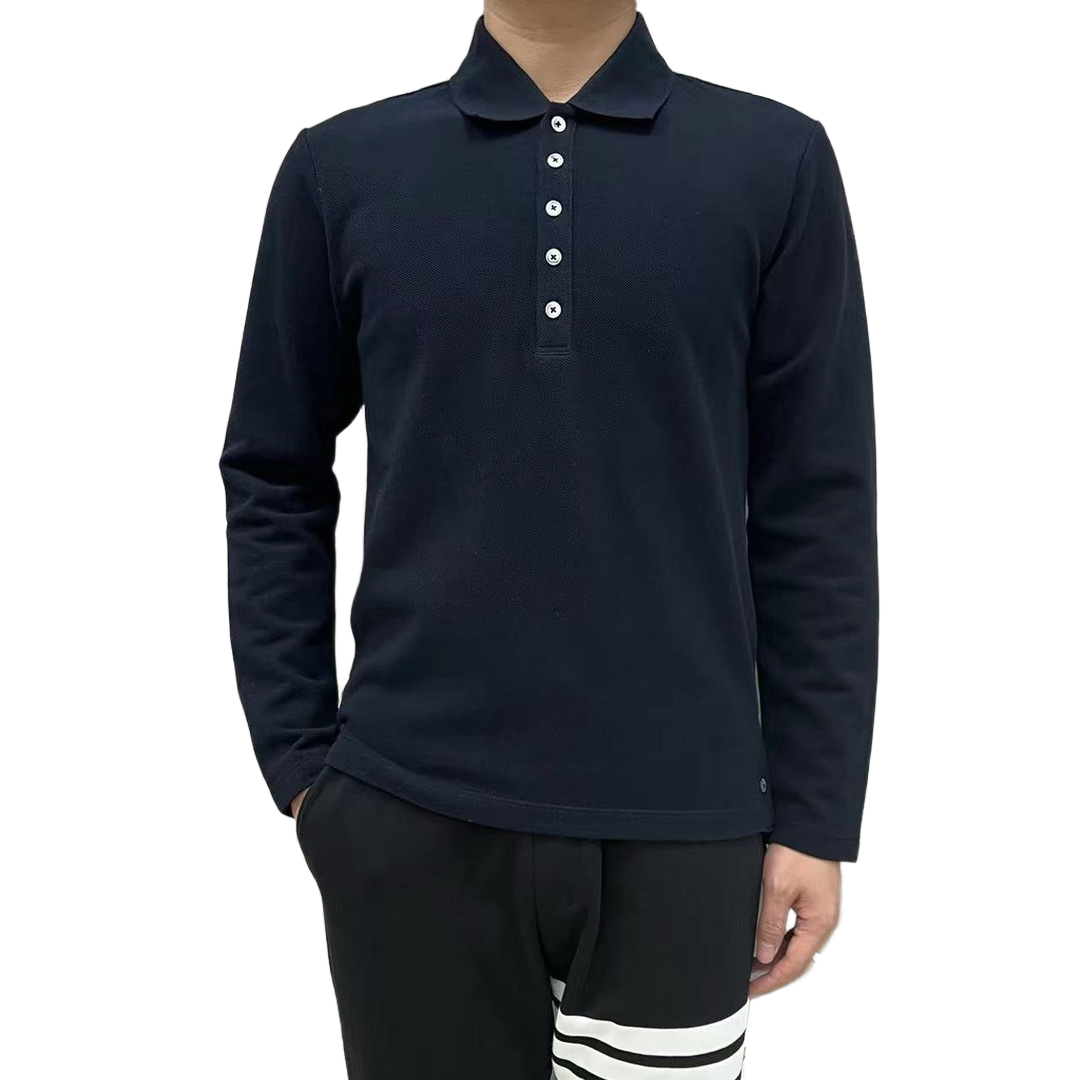 2025SS Lapel long-sleeved T-shirt THOM TREND