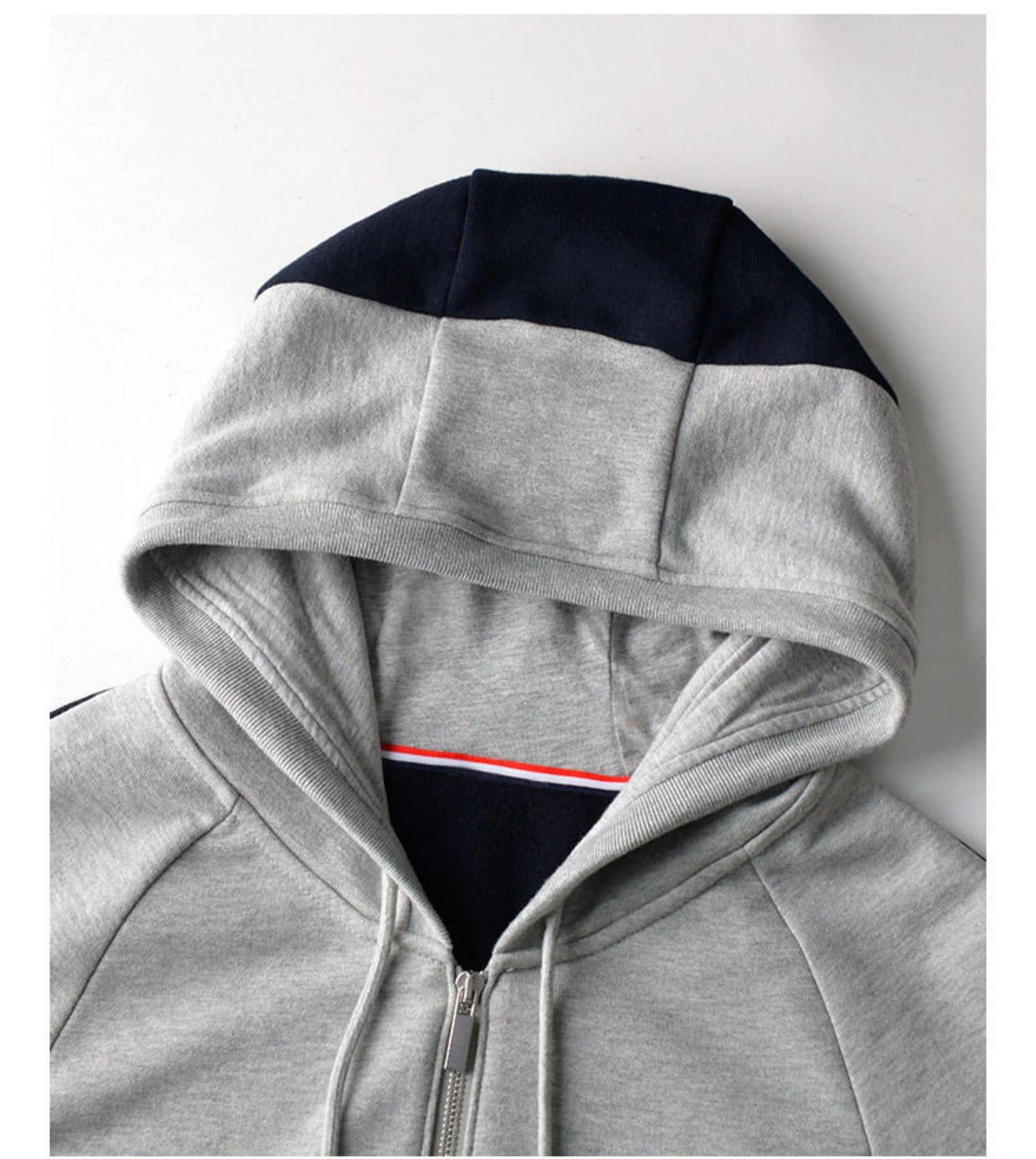 2025SS  Contrast color hooded sweatshirt THOM TREND