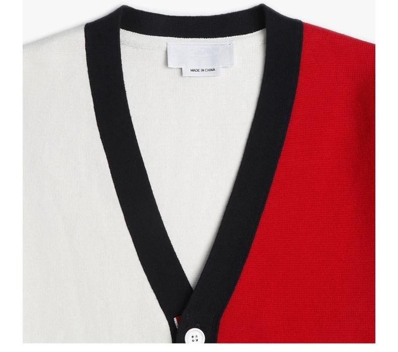 Men's Colorblock Knitted Sweater Jacket THOM TREND