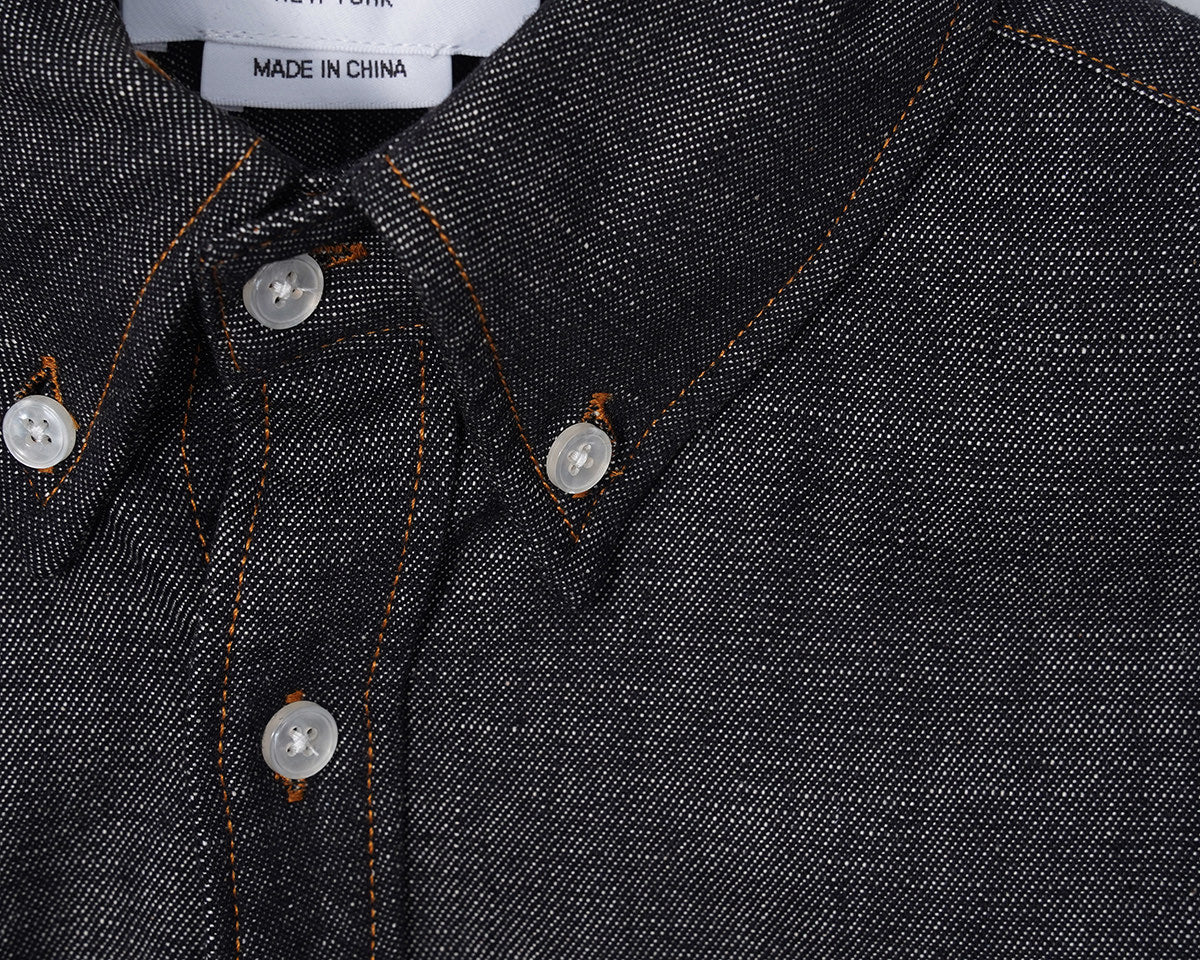 2025SS snake embroidered denim shirt THOM TREND