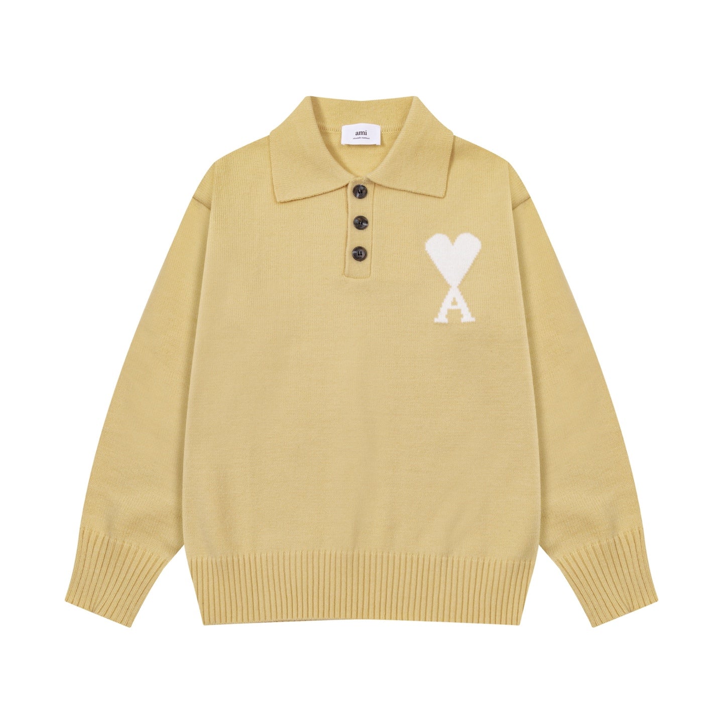 Heart Embroidered Crew Neck Sweater