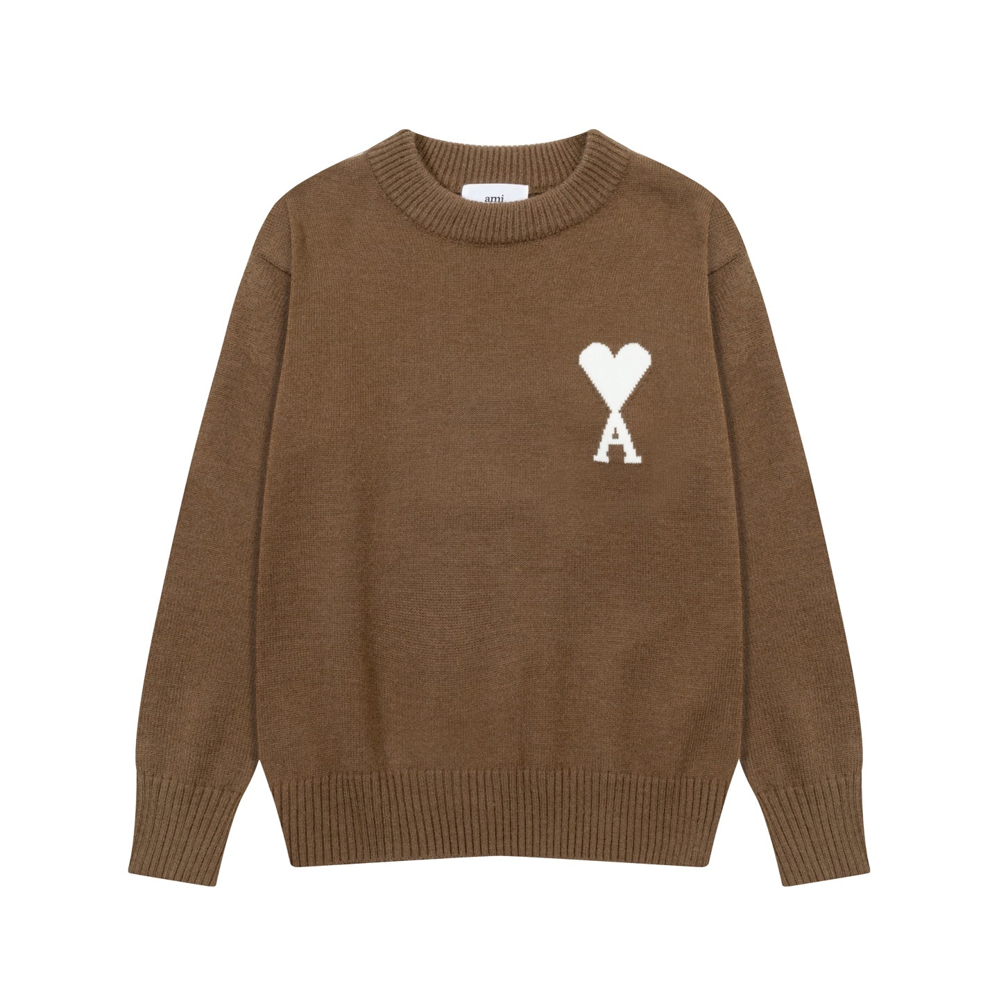 Heart Embroidered Crew Neck Sweater