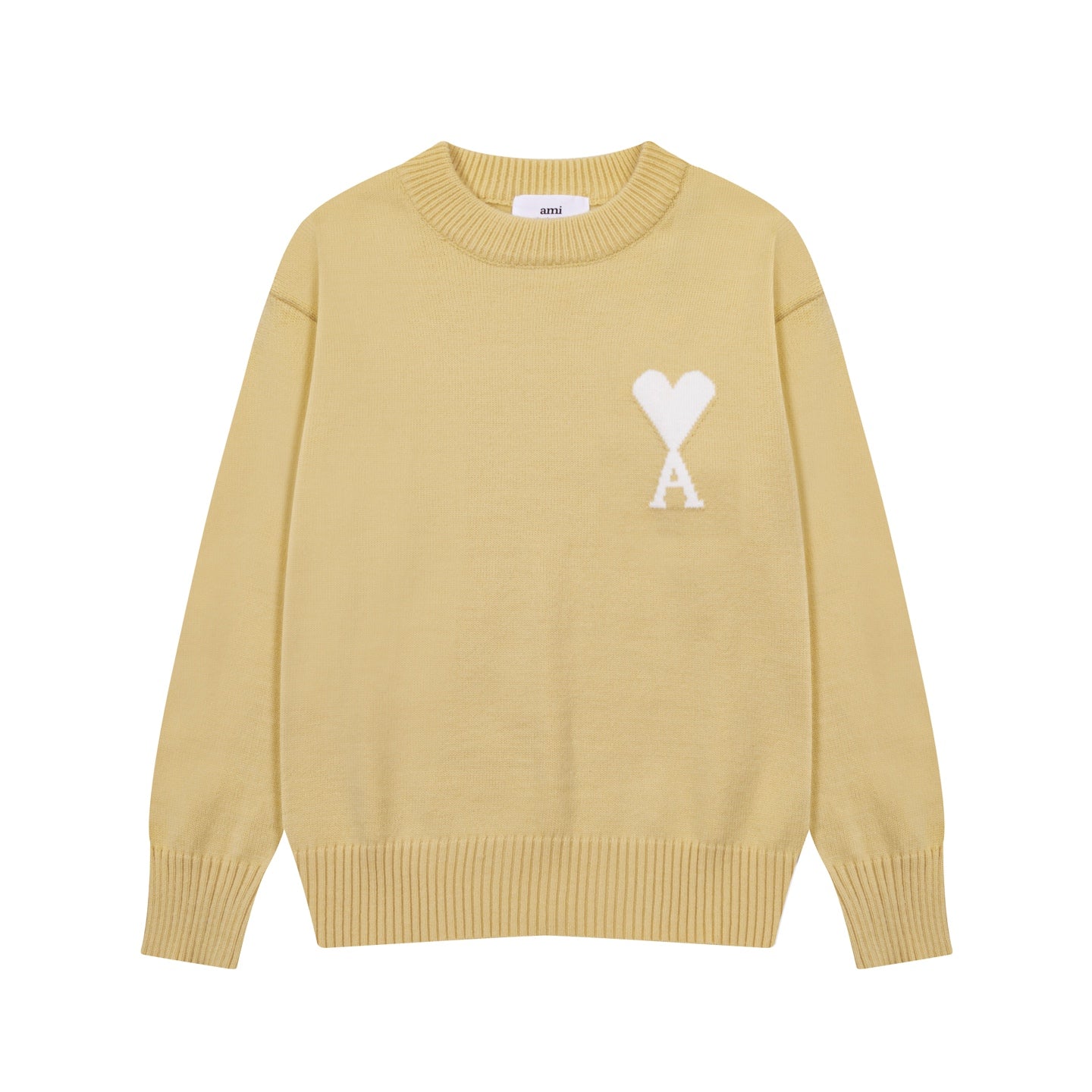 Heart Embroidered Crew Neck Sweater