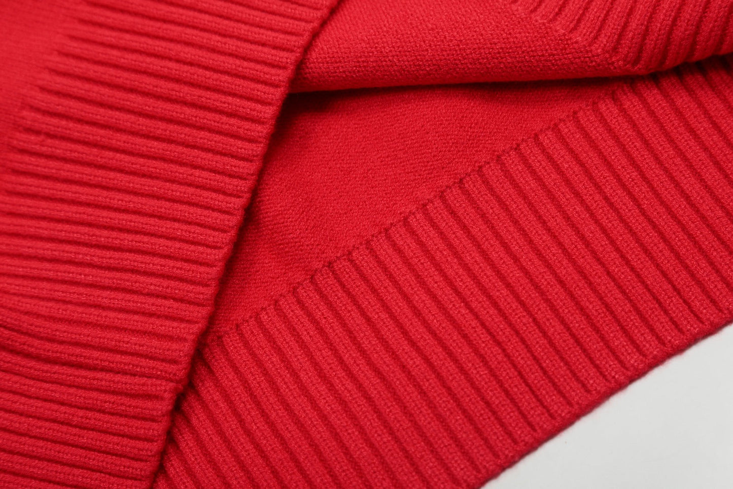 Gold Heart Embroidered Red Crewneck Sweater