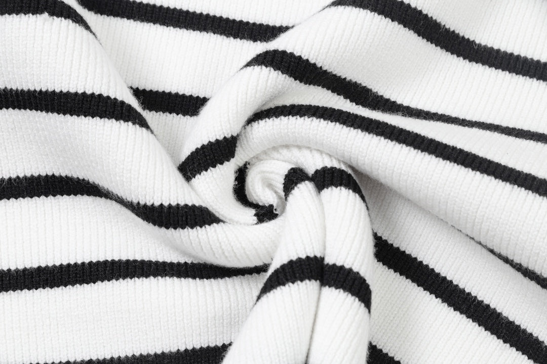 AMI Paris Striped Wool-Blend Sweater