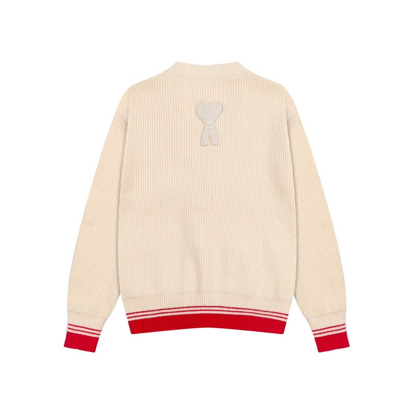 Striped V-Neck Knit Cardigan ¡§C Unisex