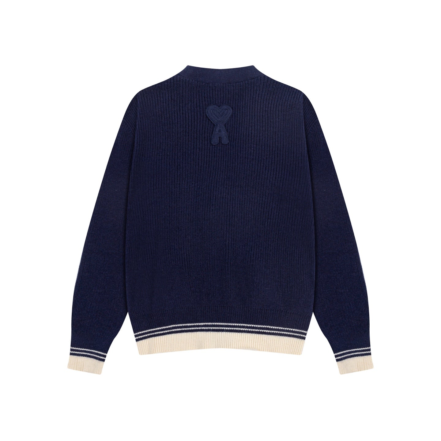 Striped V-Neck Knit Cardigan ¡§C Unisex
