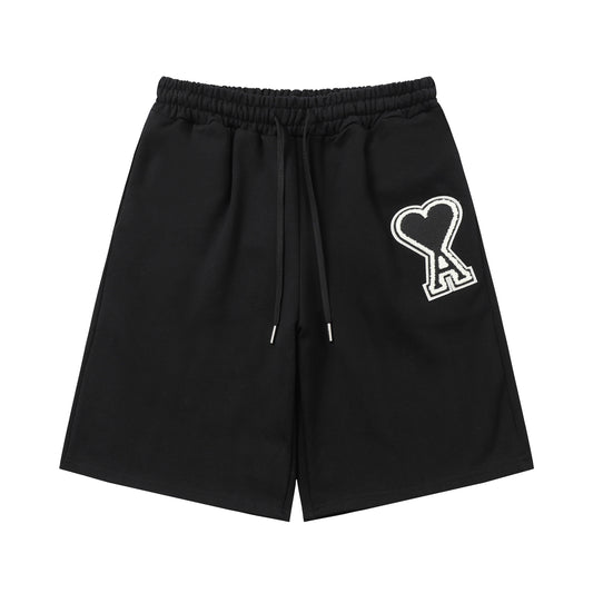 AMI  Classic Embroidered Heart Logo Shorts