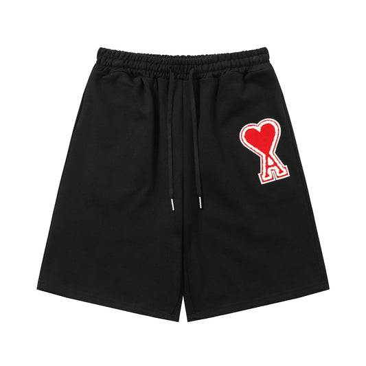 AMI  Classic Embroidered Heart Logo Shorts