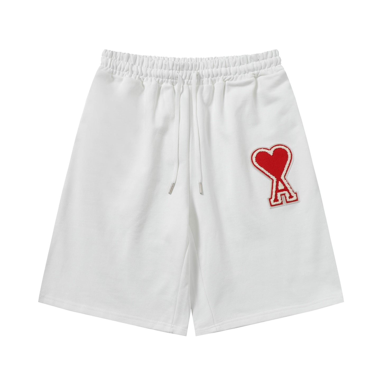 AMI  Classic Embroidered Heart Logo Shorts