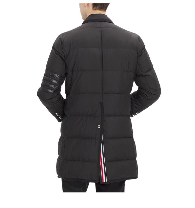 Classic 4-Strip Lapel Midi Down Jacket THOM TREND