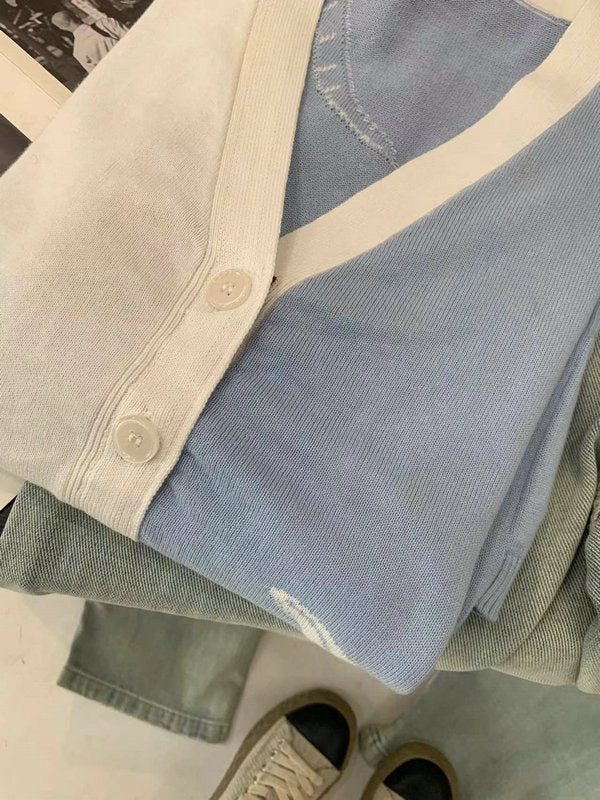 2025SS  Pocket Feather Intarsia Cardigan THOM TREND