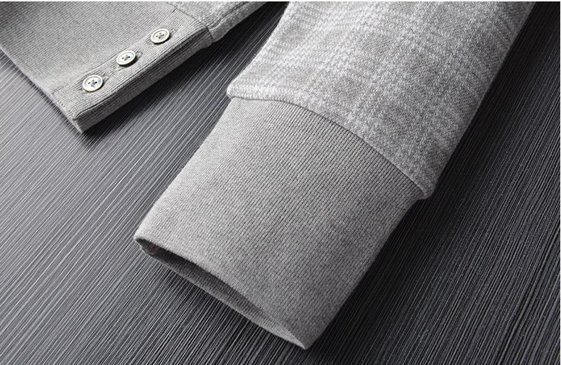 Check jacquard cardigan jacket THOM TREND