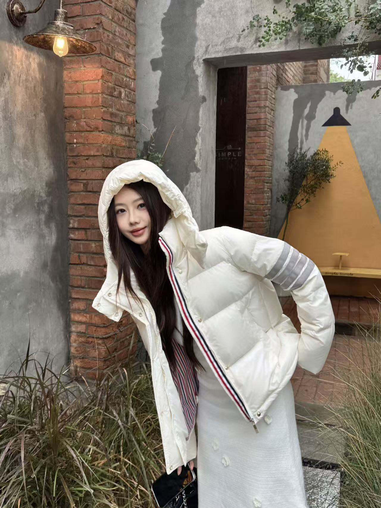 Women's hooded down jacket THOM TREND