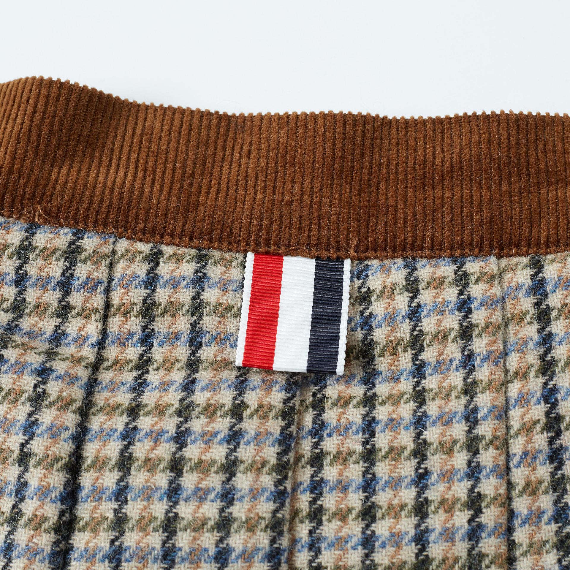 2025SS Contrast color plaid skirt THOM TREND