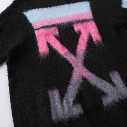Off-White Men's Pink Blue Arrow Knit Sweater product detail 11