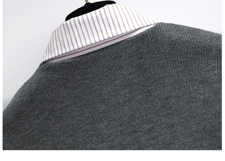 Fake two-piece cardigan + pleated skirt THOM TREND