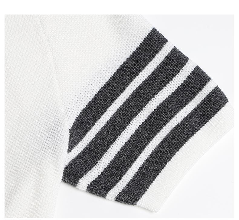 Ladies V-neck ribbed knit short sleeves（副本） THOM TREND