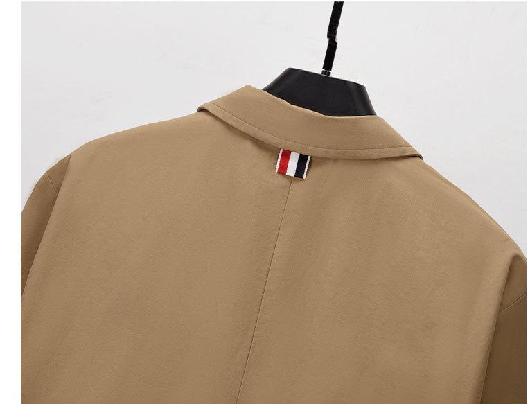 2025SS Striped Web Style Slit Lapel Jacket THOM TREND