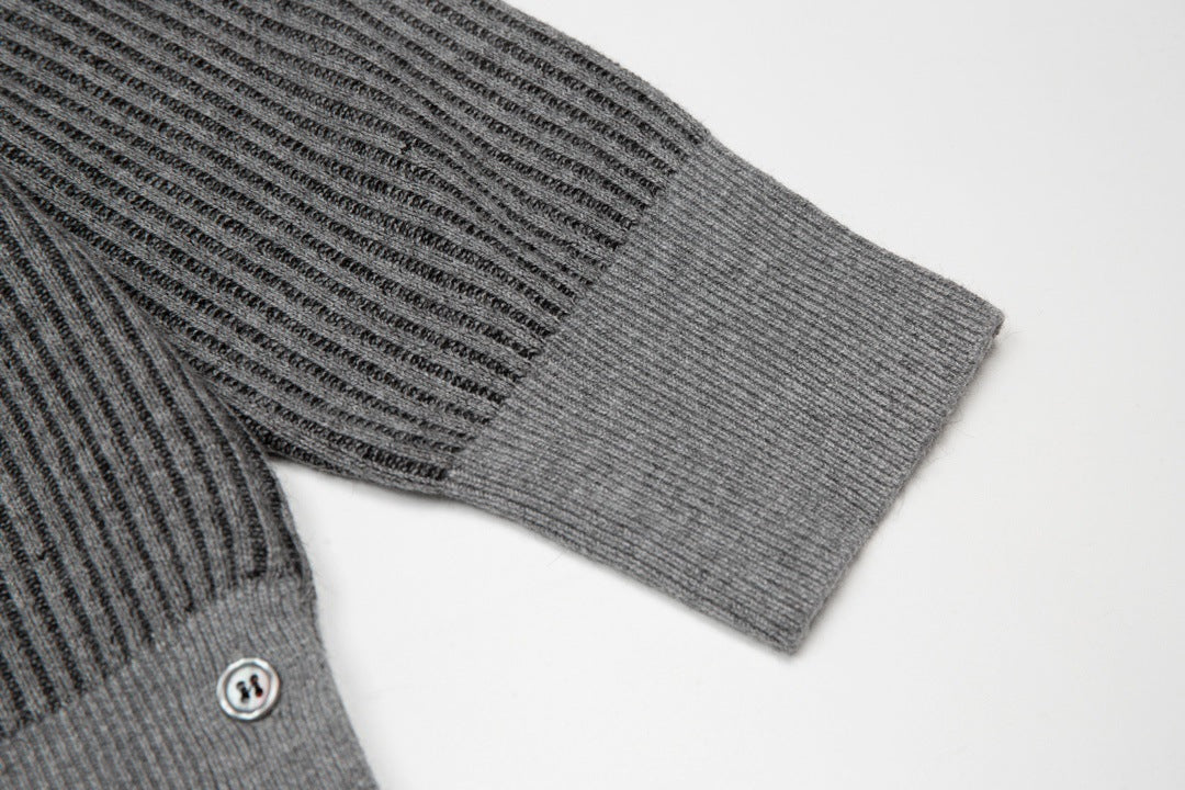 2025SS Colorblock four-bar sweater THOM TREND