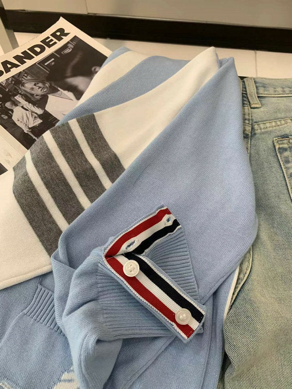 2025SS  Pocket Feather Intarsia Cardigan THOM TREND