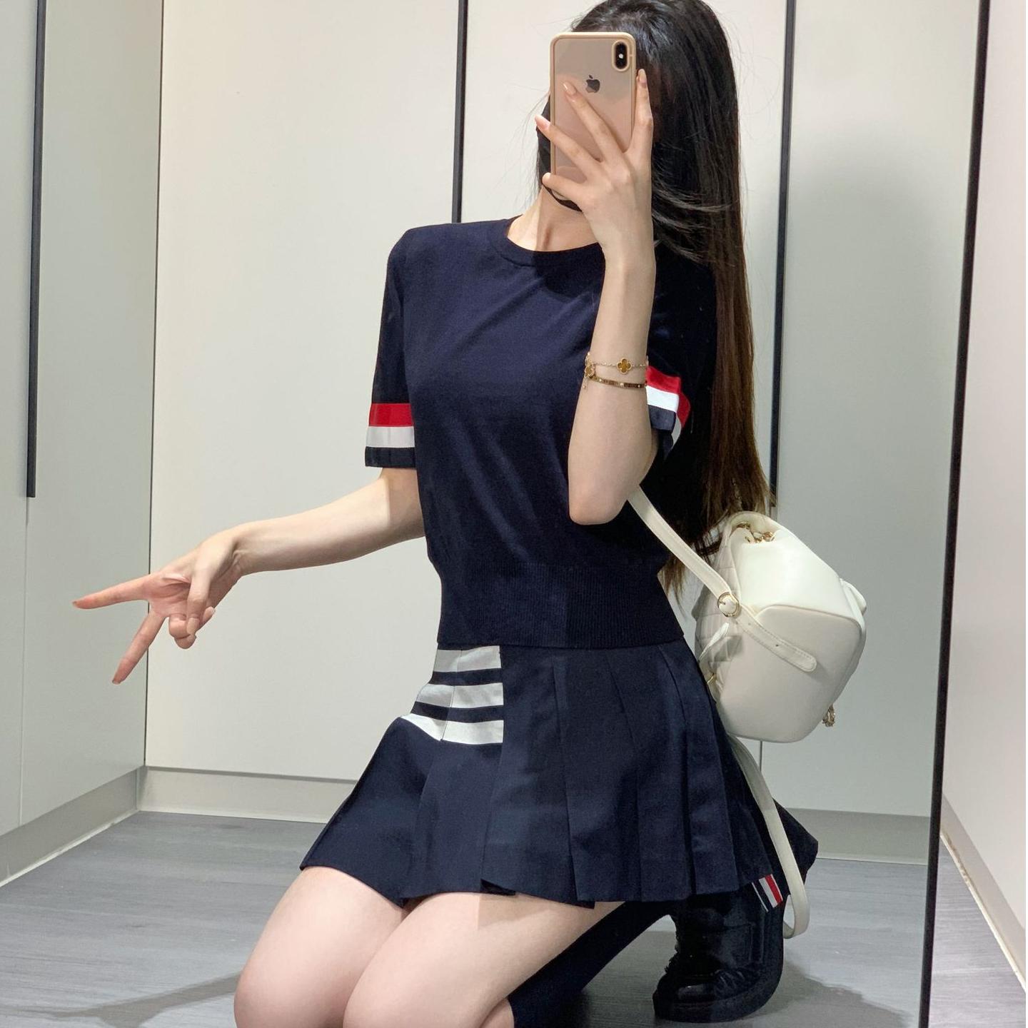 Women's Double Sleeve Label Shirt（复制） THOM TREND