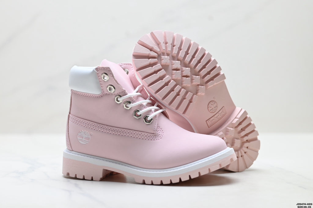 Timberland Pink Kids Premium Leather Boot - detail image 5