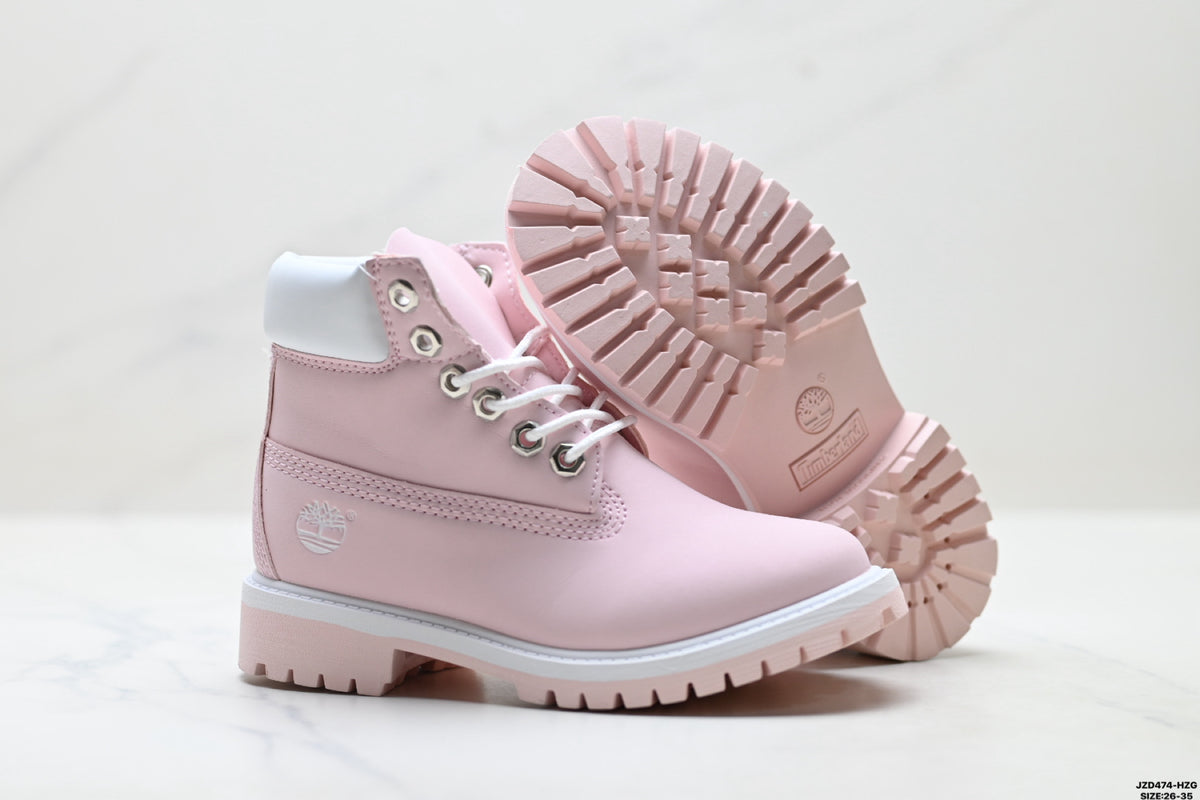 Timberland Pink Kids Premium Leather Boot - detail image 5