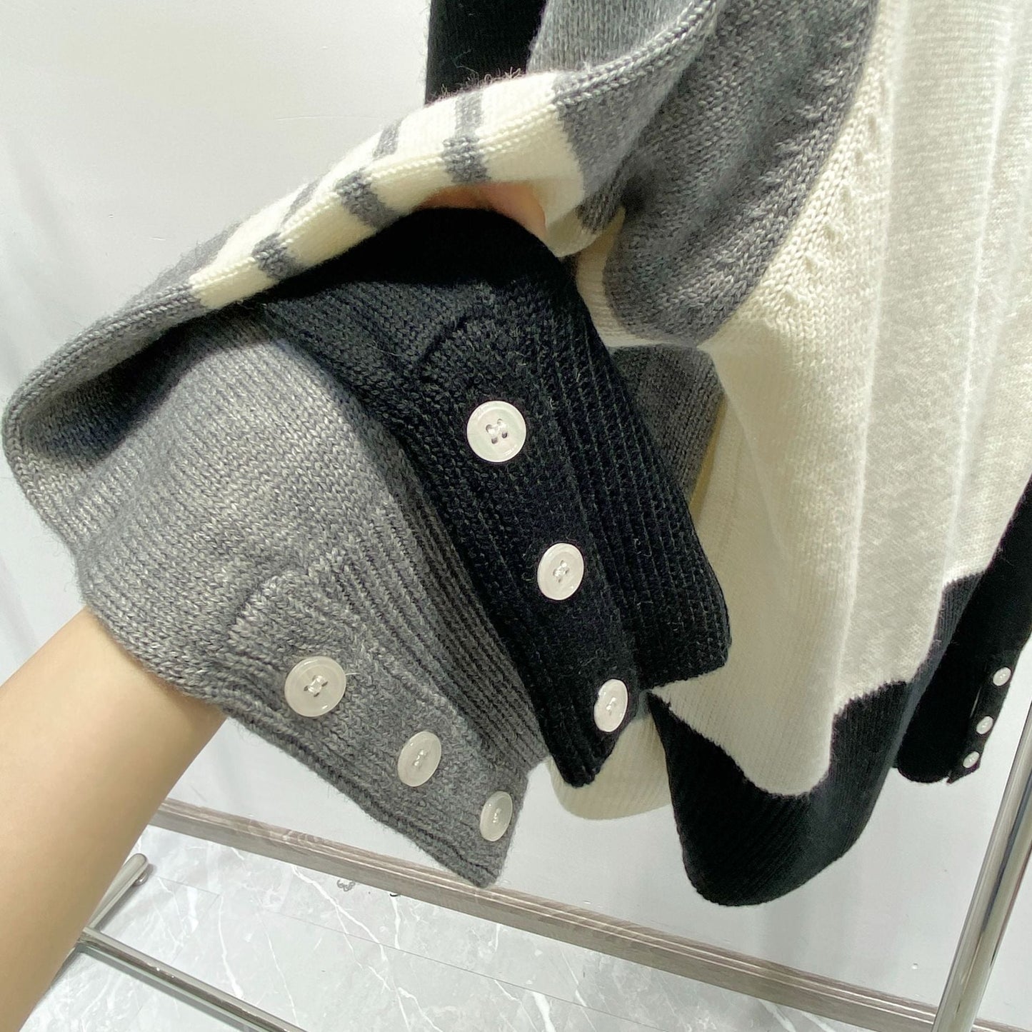 2025SS  Colorblock cardigan THOM TREND