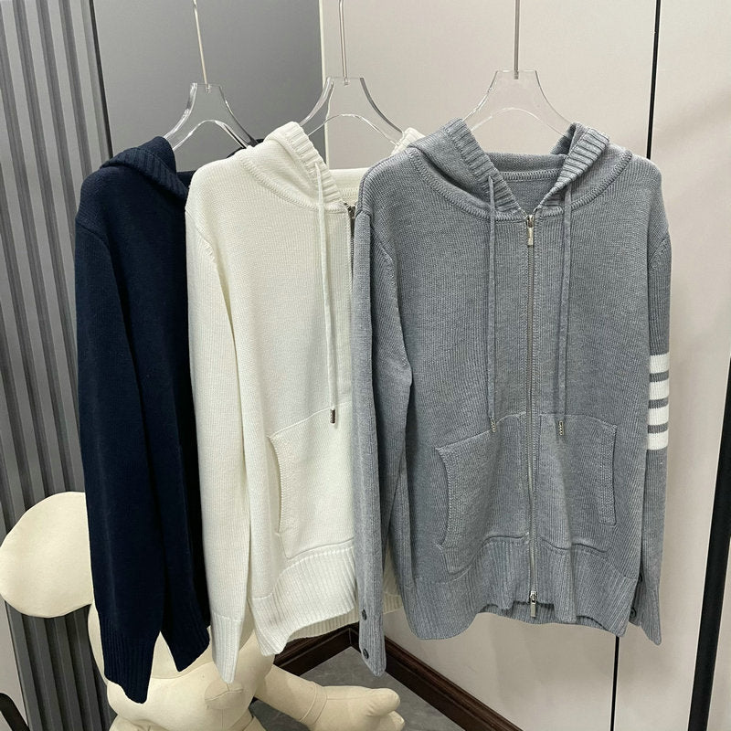 2025SS Cutout Flower Hooded Zip-Up THOM TREND