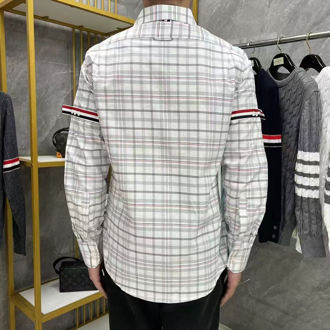 2025SSS plaid long-sleeved shirt THOM TREND