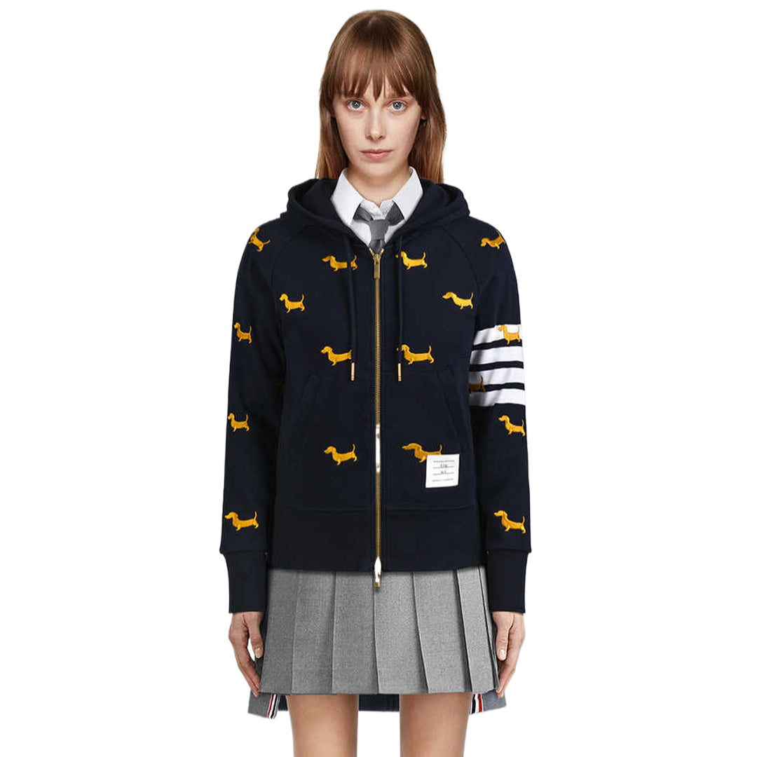Women's Puppy Embroidered Hoodie THOM TREND