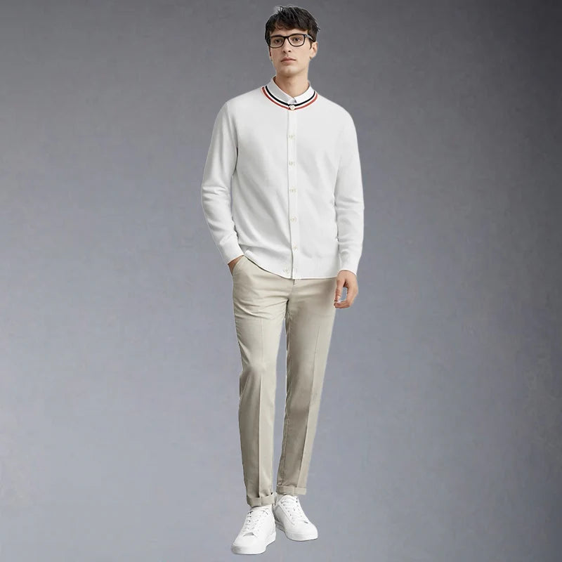 2025 Crew neck cardigan THOM TREND