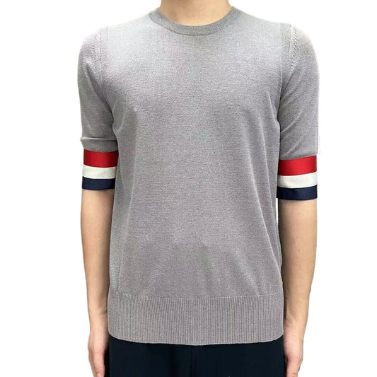 Red, white and blue cuffs T-shirt THOM TREND
