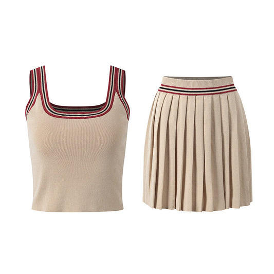 Women's Knitted Short Sleeve +Skirt THOM TREND