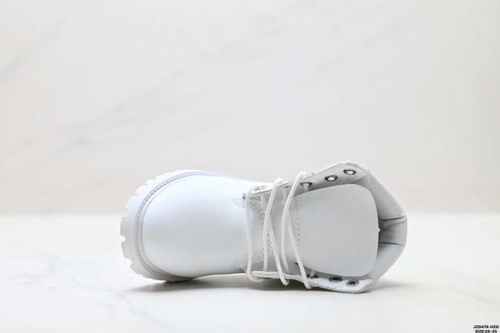 Timberland White Kids Premium Leather Boot - detail image 2