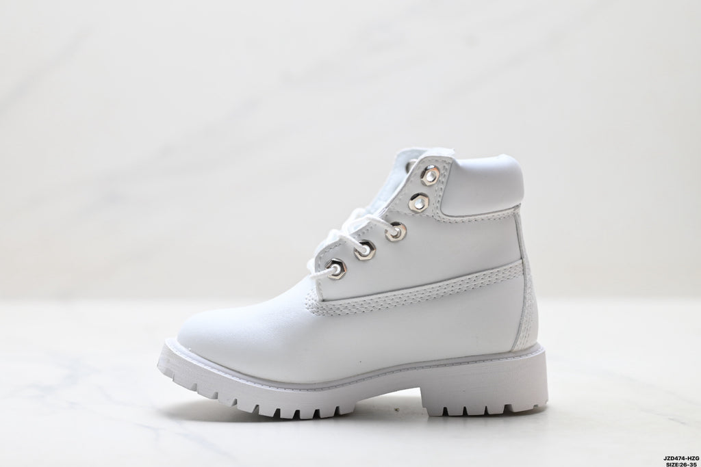 Timberland White Kids Premium Leather Boot - detail image 3
