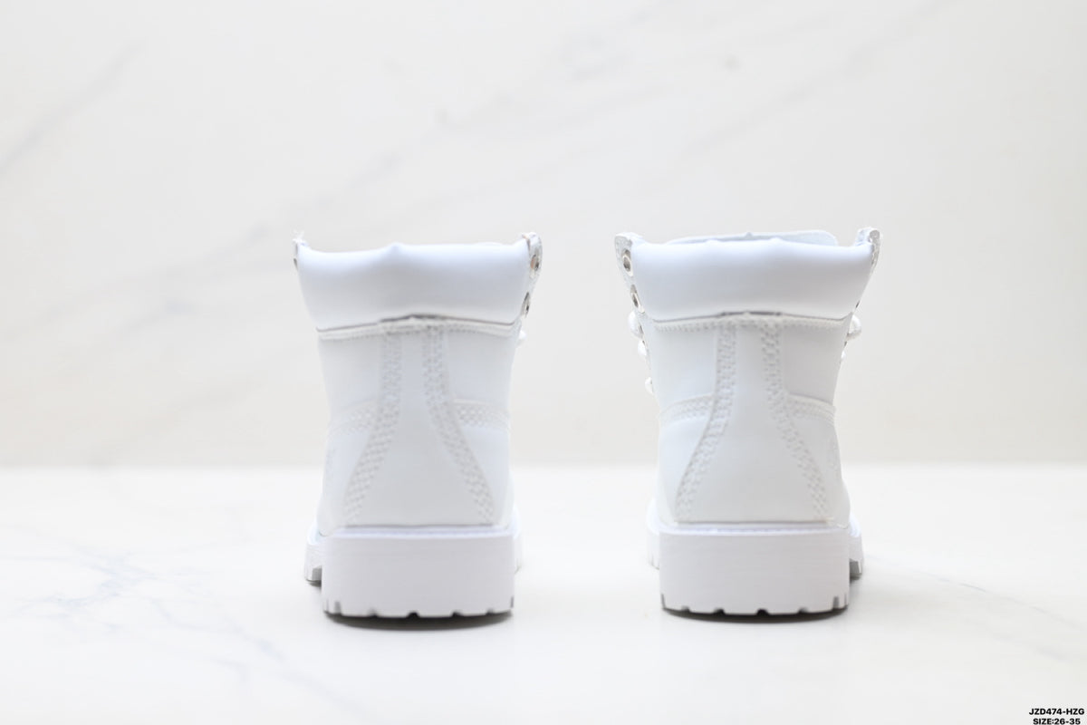 Timberland White Kids Premium Leather Boot - detail image 6