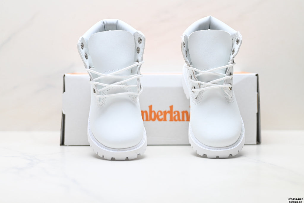 Timberland White Kids Premium Leather Boot - detail image 7