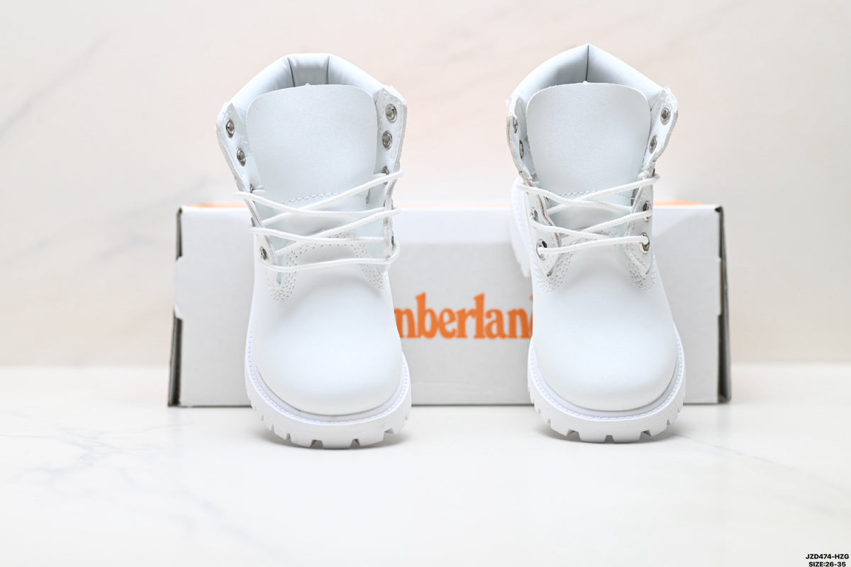 Timberland White Kids Premium Leather Boot - detail image 7