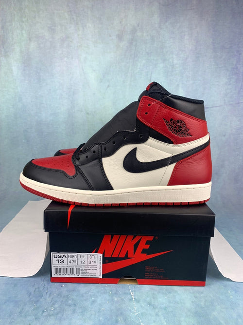 Air Jordan 1 High Black Toe 555088-610 Unisex Sneakers detail view 2