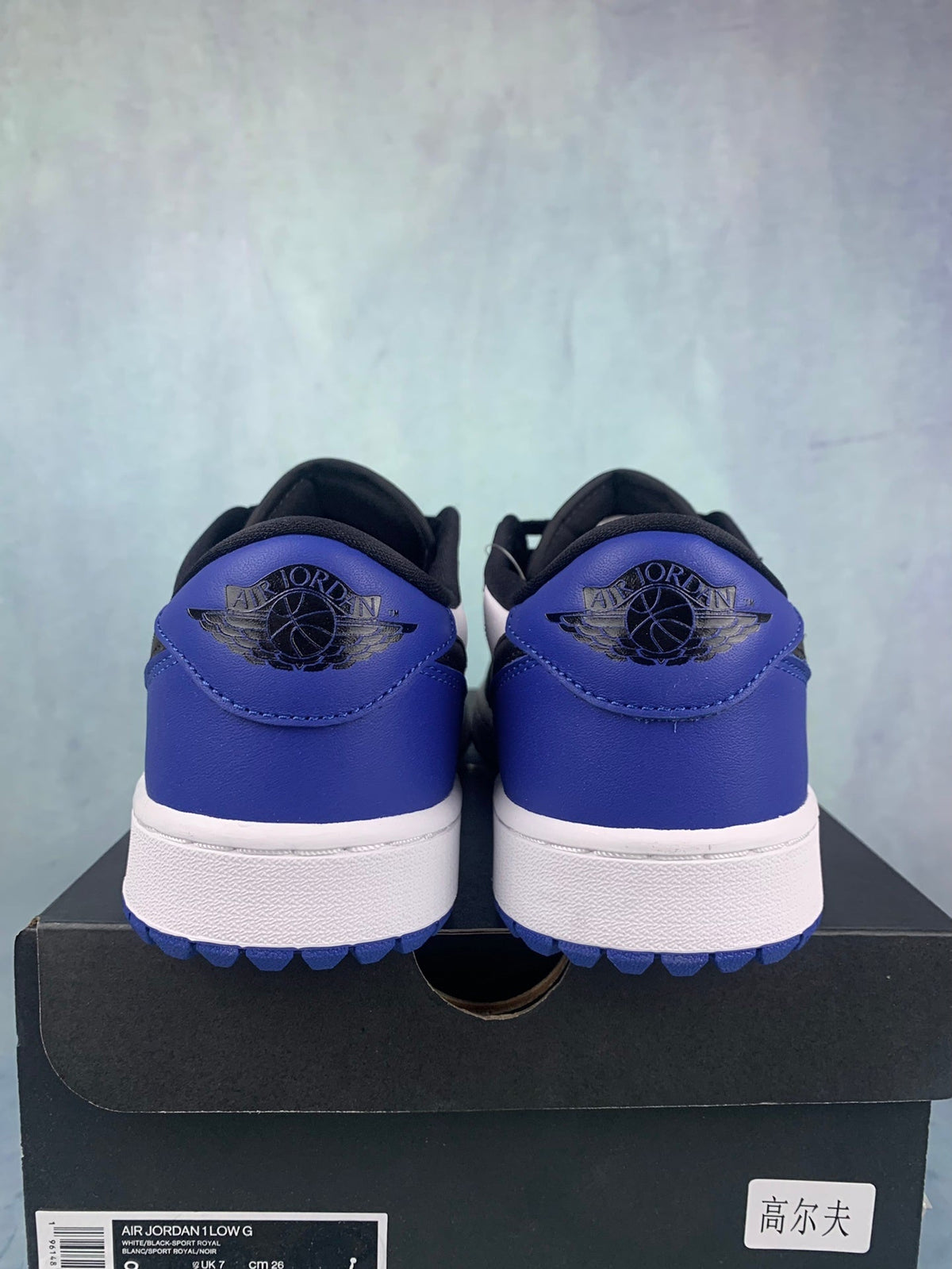Air Jordan 1 Low Dark Concord Black/White/Blue Unisex Sneakers DD9315-102 detail view 5