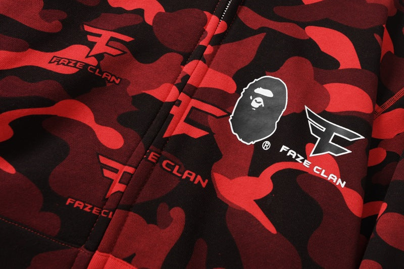 BAPE Red Camo Ape Head Hoodie product view 9