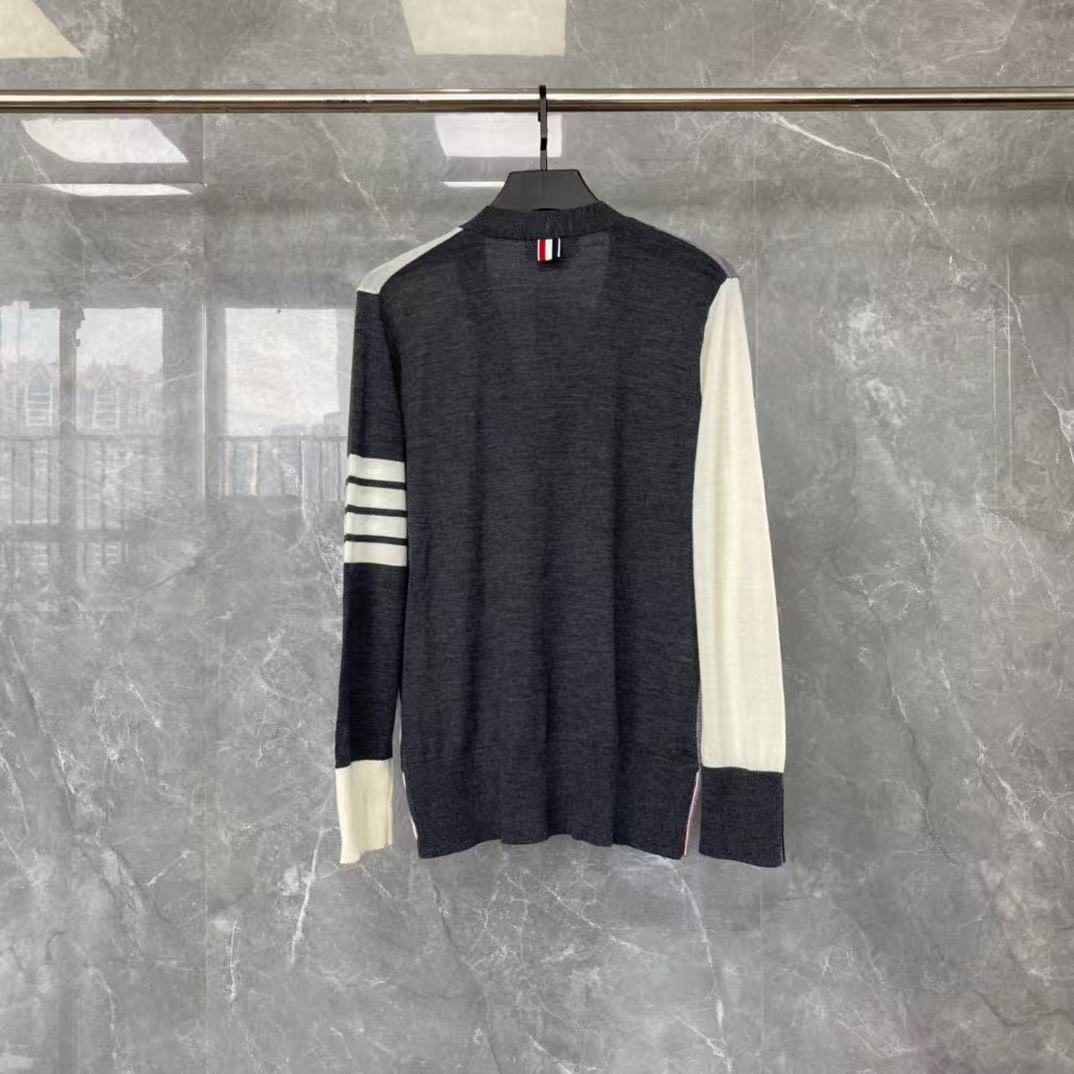 Colorblock Thin Cardigan THOM TREND