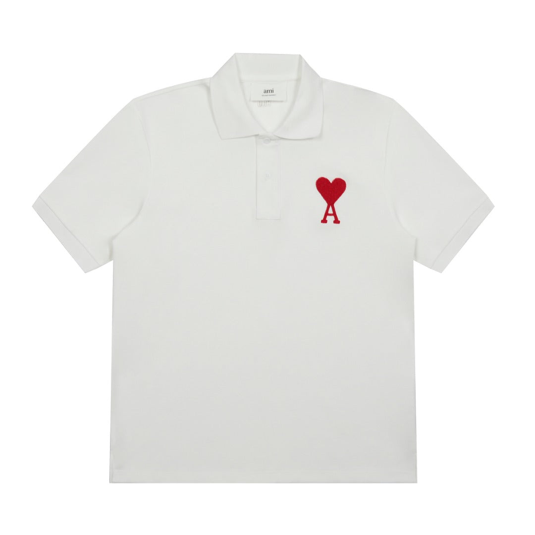3D Heart Embroidery Polo Shirt ¡§C Unisex