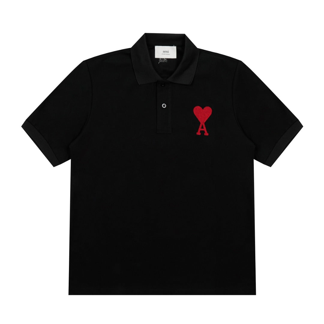 3D Heart Embroidery Polo Shirt ¡§C Unisex