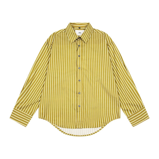 Unisex Vertical Striped Long-Sleeve Shirt