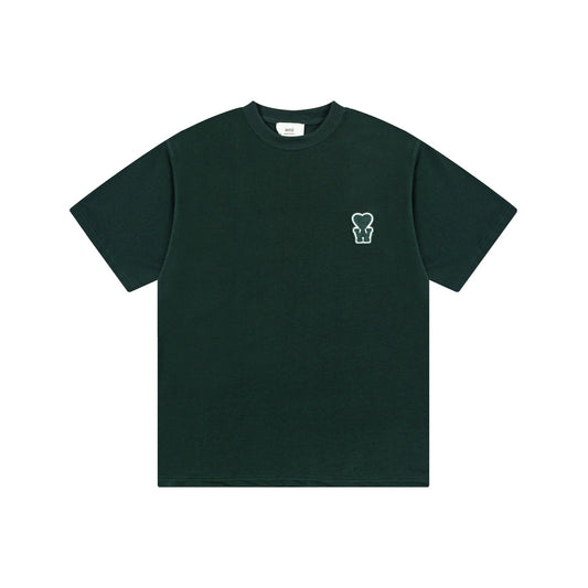 Unisex T-Shirt ¡§C Green & Apricot