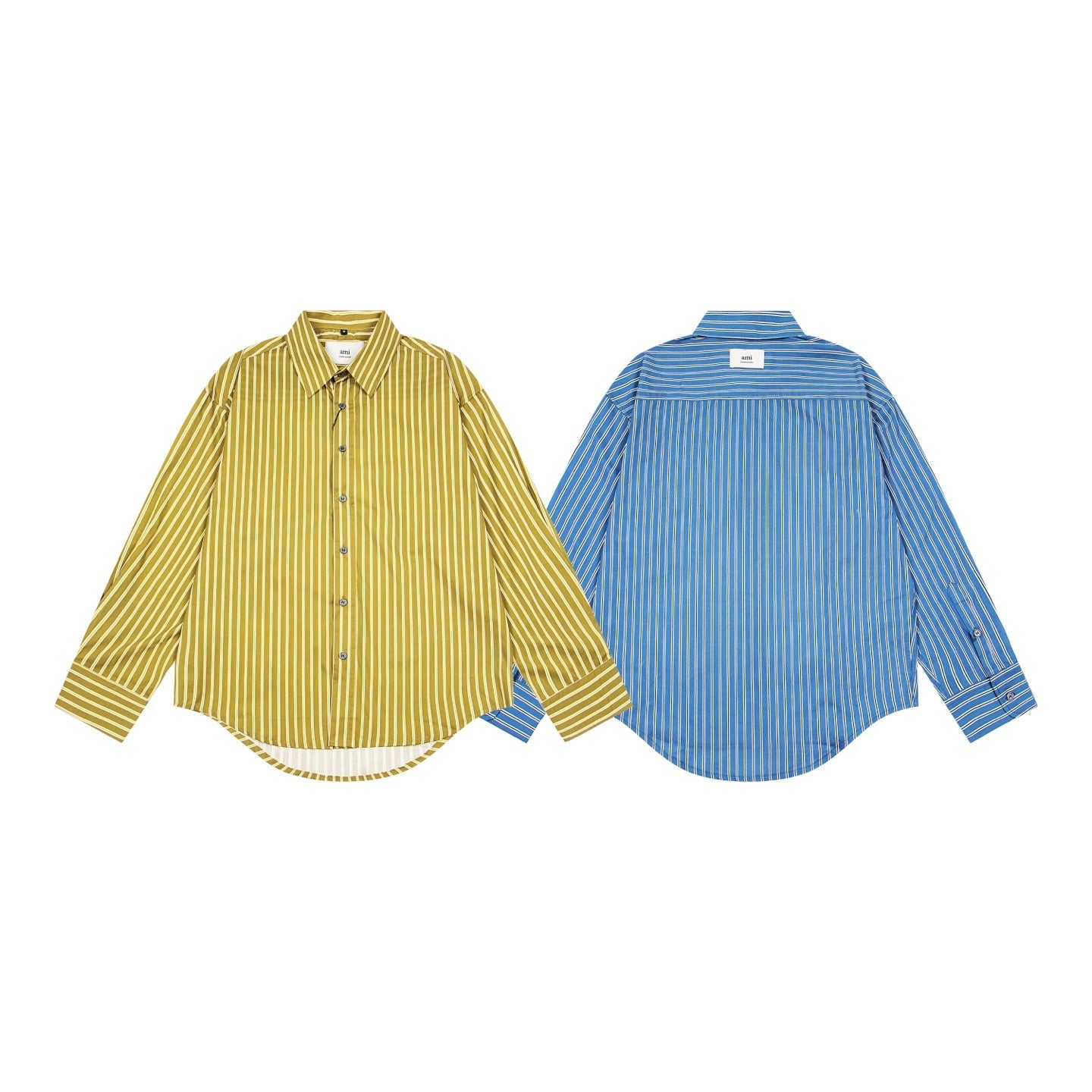 Unisex Vertical Striped Long-Sleeve Shirt